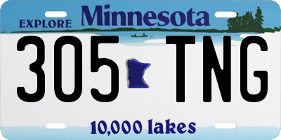 MN license plate 305TNG