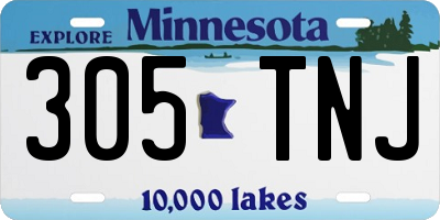 MN license plate 305TNJ