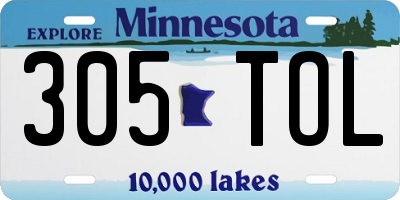 MN license plate 305TOL