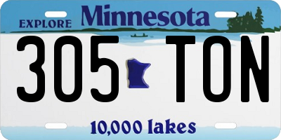 MN license plate 305TON