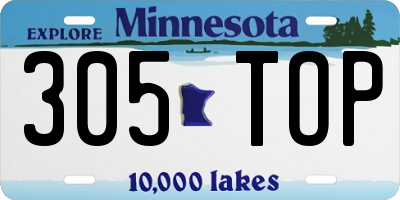 MN license plate 305TOP