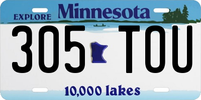 MN license plate 305TOU