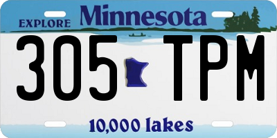 MN license plate 305TPM