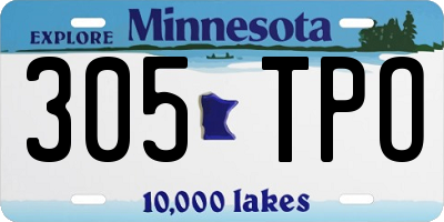 MN license plate 305TPO
