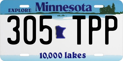 MN license plate 305TPP