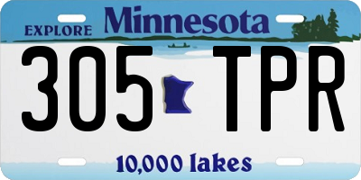 MN license plate 305TPR