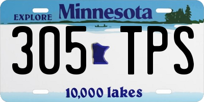 MN license plate 305TPS