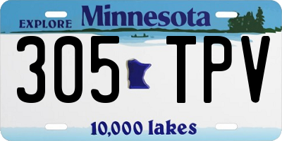 MN license plate 305TPV