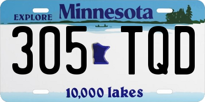MN license plate 305TQD