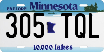 MN license plate 305TQL