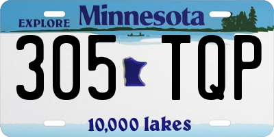 MN license plate 305TQP