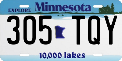 MN license plate 305TQY