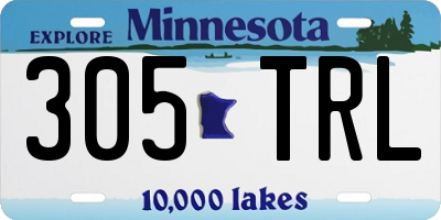 MN license plate 305TRL