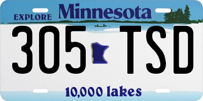 MN license plate 305TSD