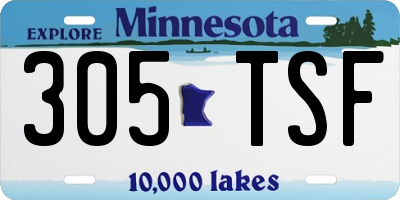 MN license plate 305TSF