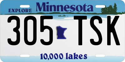 MN license plate 305TSK