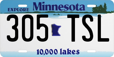 MN license plate 305TSL