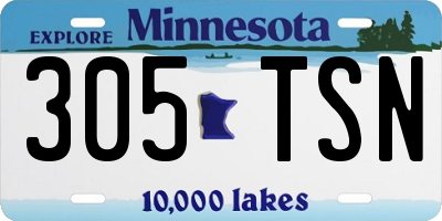 MN license plate 305TSN