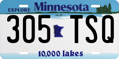 MN license plate 305TSQ