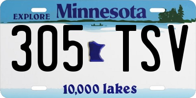 MN license plate 305TSV