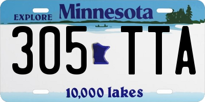 MN license plate 305TTA