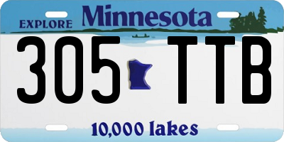 MN license plate 305TTB