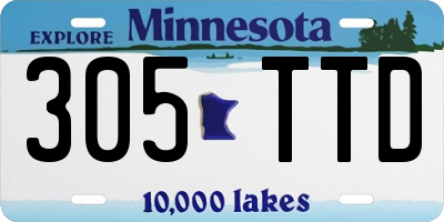 MN license plate 305TTD