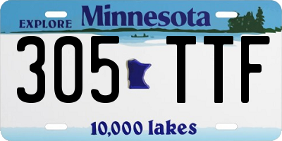 MN license plate 305TTF