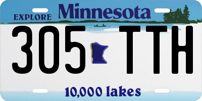 MN license plate 305TTH