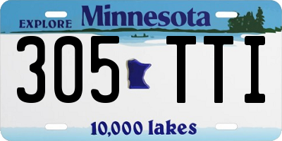 MN license plate 305TTI