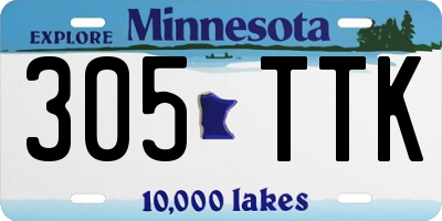 MN license plate 305TTK