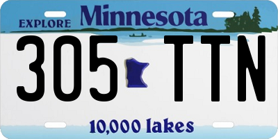 MN license plate 305TTN