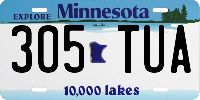 MN license plate 305TUA