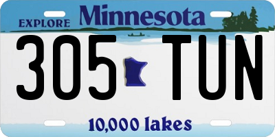 MN license plate 305TUN