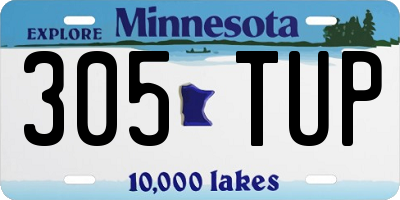 MN license plate 305TUP