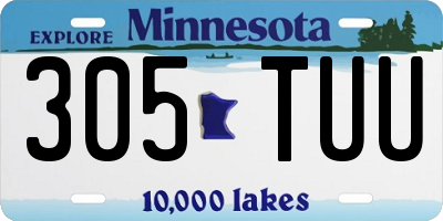 MN license plate 305TUU