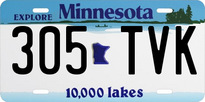 MN license plate 305TVK