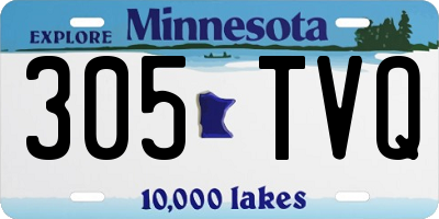 MN license plate 305TVQ