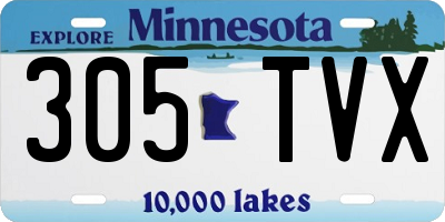 MN license plate 305TVX