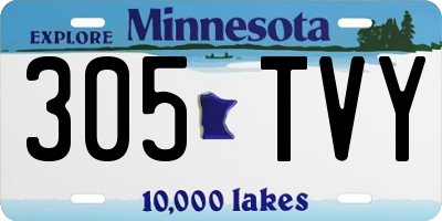 MN license plate 305TVY