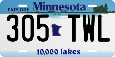 MN license plate 305TWL