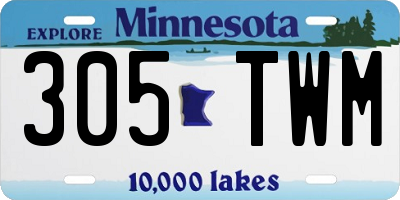 MN license plate 305TWM