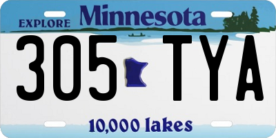 MN license plate 305TYA