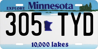 MN license plate 305TYD