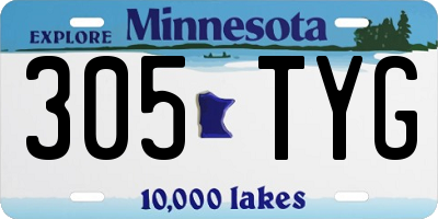 MN license plate 305TYG
