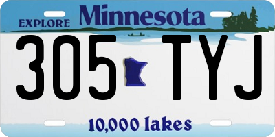 MN license plate 305TYJ