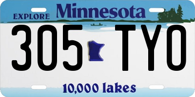 MN license plate 305TYO