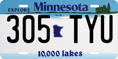 MN license plate 305TYU