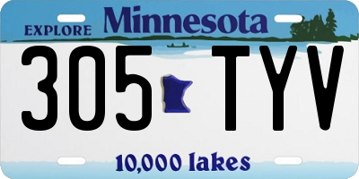 MN license plate 305TYV