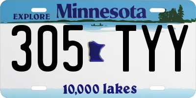 MN license plate 305TYY